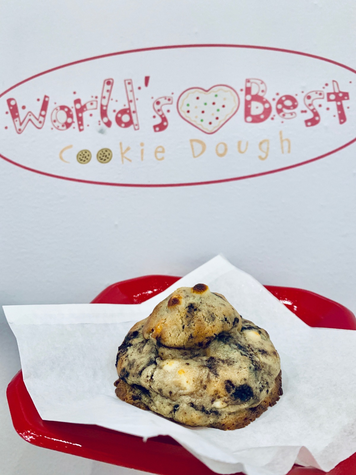 World's Best Cookie Dough oreo  chocolate chip cookie