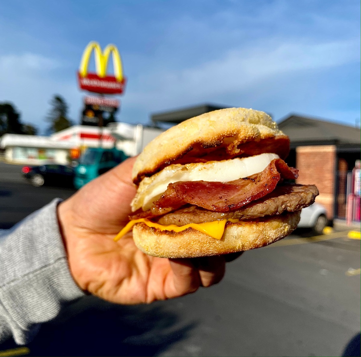 McDonald's breakfast sandwich in Australia.